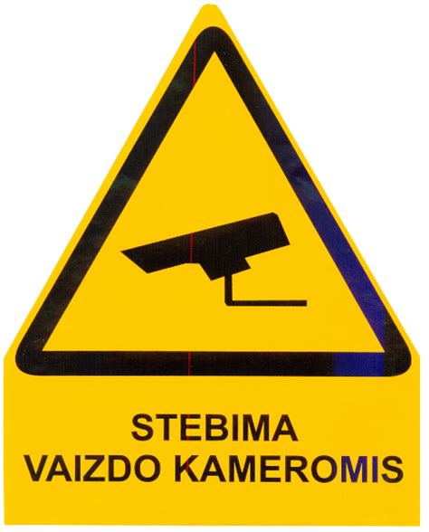 Vaizdo stebėjimo kameros įspėjamasis ženklas