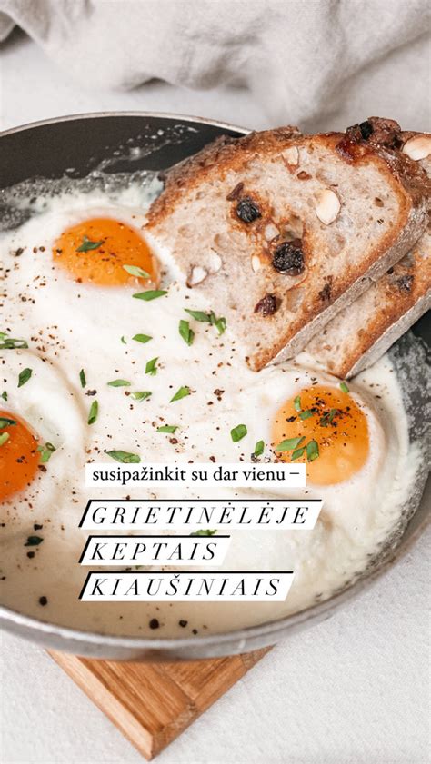 Kiaušiniai kepti grietinėlėje