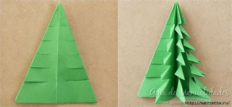 Origami eglutės gaminimo procesas