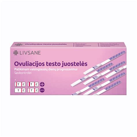 Infografika, iliustruojanti ovuliacijos testo juostelės rezultatų interpretaciją