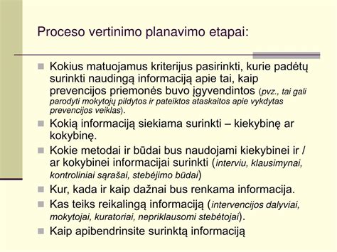 Grafikas: Slaugytojų vertinimo proceso etapai