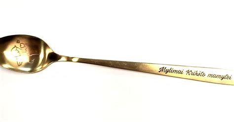 Graviruotas sidabrinis šaukštelis