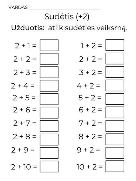 Atspausdinami matematikos darbalapiai vaikams