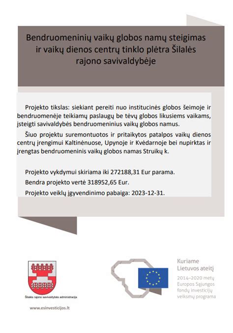Bendruomeninių vaikų globos namų vizija