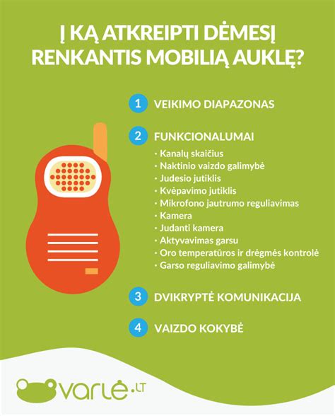 Vaizdo įrašas su mobilios auklės funkcijomis