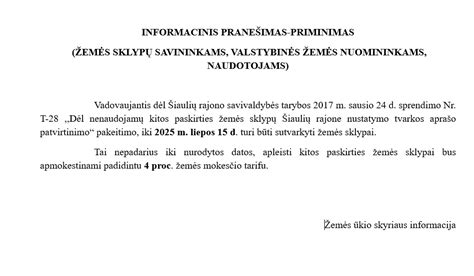 Informacinis pranešimas apie duomenų tvarkymą