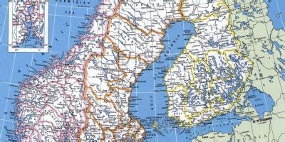 Norvegijos žemėlapis su darbo vietų koncentracija