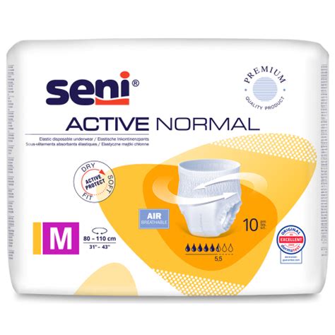 Seni Active Normal sauskelnių pakuotė ir dėvėjimo pavyzdys