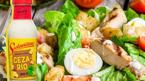 Cezario salotų padažo ingredientai