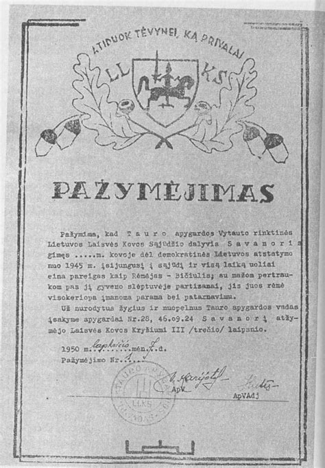 Pokario Lietuvos partizanai