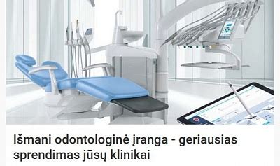 Įvairūs odontologijos instrumentai ir įranga