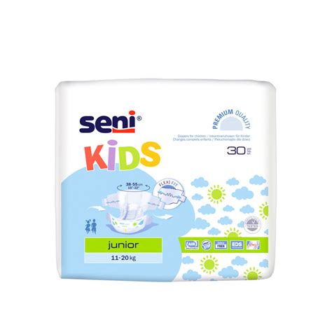 Seni Kids Junior sauskelnių dizainas ir kaip jos atrodo ant vaiko