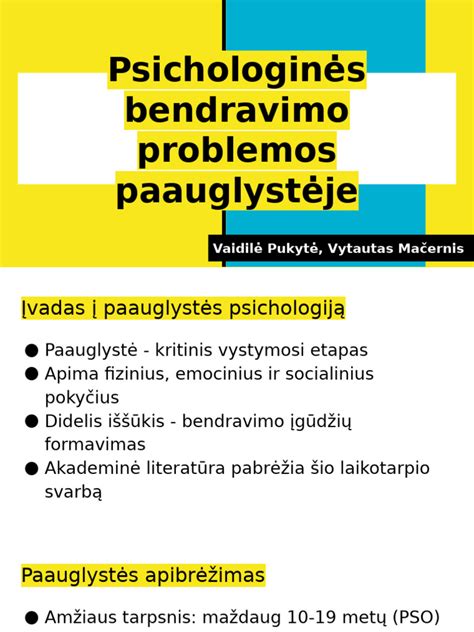 Paauglių psichologinės problemos