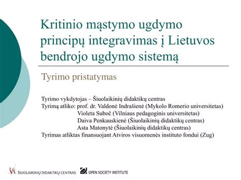 Ugdymo(si) principų schema