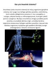 Imuninės sistemos veikimas