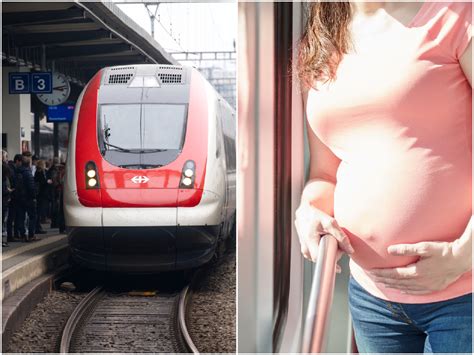 nėščia moteris traukinyje