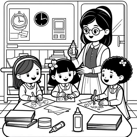 Darželio auklėtoja su vaikais