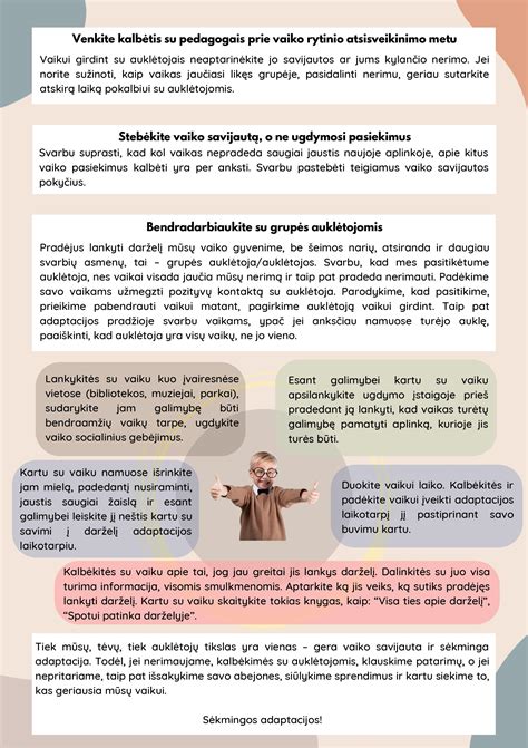 Schematinis vaizdas apie vaiko adaptaciją darželyje