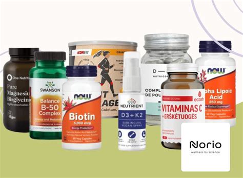 vitaminų ir maisto papildų pakuotės