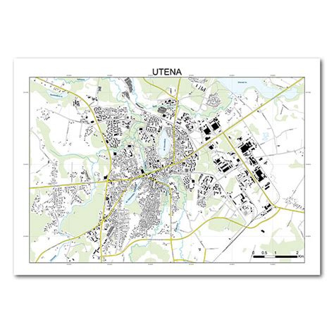 Utenos miesto žemėlapis su darželiais