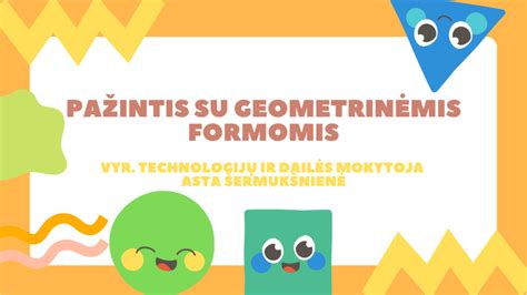 šeima nupiešta geometrinėmis figūromis