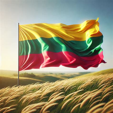 Vaikai su Lietuvos vėliava