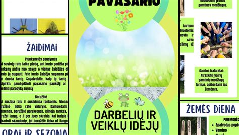 pavasario darbelių idėjos darželyje