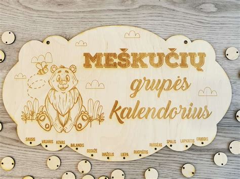 Magnetinis kalendorius darželiui