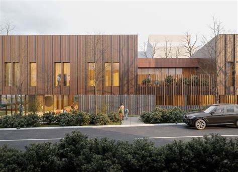 Naujo darželio Braškių gatvėje architektūrinė vizualizacija