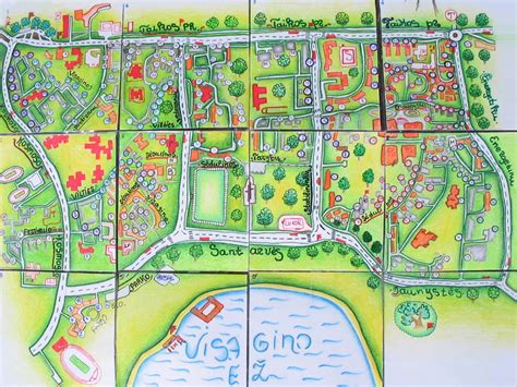 Visagino miesto žemėlapis su socialinės globos namų lokacija