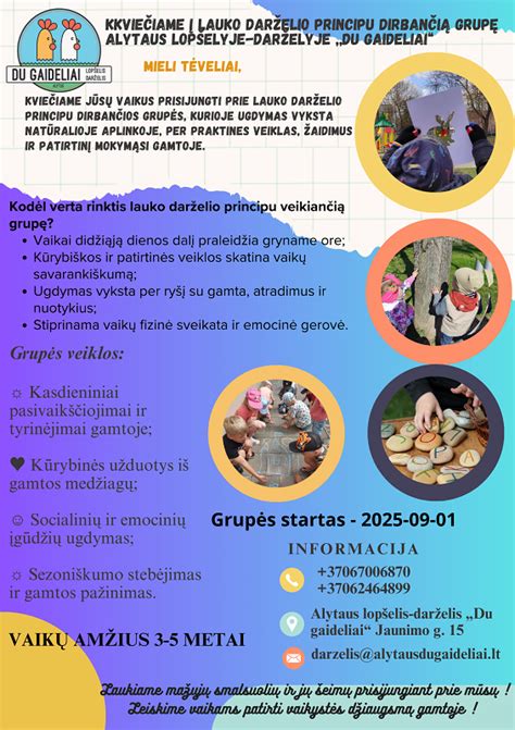 Nuotrauka, vaizduojanti tvarkingą ir saugią darželio grupę