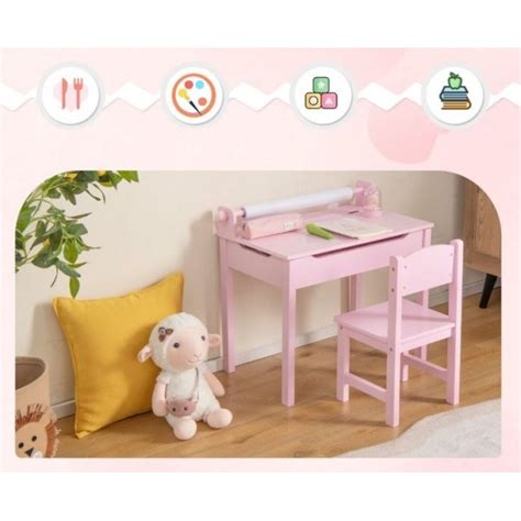 vaikiškas stalas paverstas meno molbertu