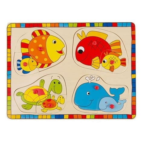 Medinė dėlionė su skirtingomis formomis vaikams