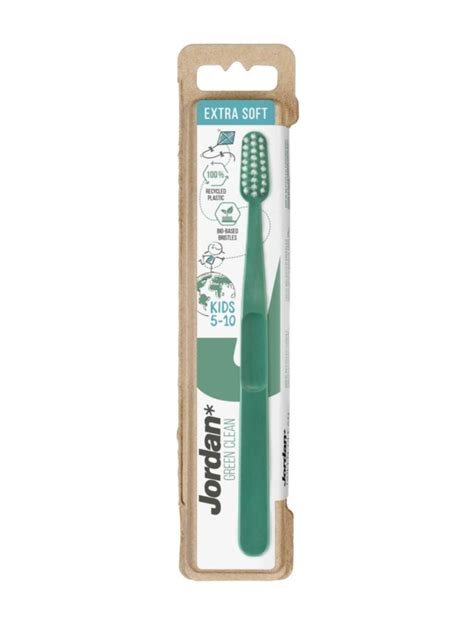 Ekologiškas vaikiškas dantų šepetėlis JORDAN GREEN CLEAN KIDS