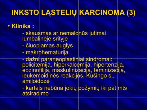 Ląstelių karcinoma: schematinis vaizdas
