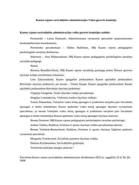 Vaiko gerovės komisijos sudėtis