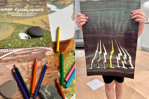 Vaikai tapantys paveikslus