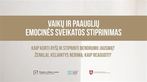 vaikų emocinės sveikatos problemos