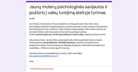 Vaikų psichologinės savijautos ugdymas