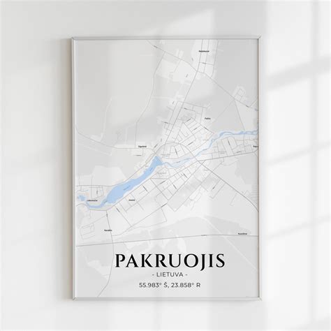 Žemėlapis su pažymėtomis Tauragės miesto gatvėmis, priskirtomis mokyklų aptarnavimo teritorijoms