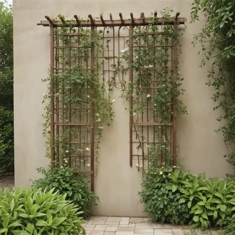 trellises for climbing plants in the garden