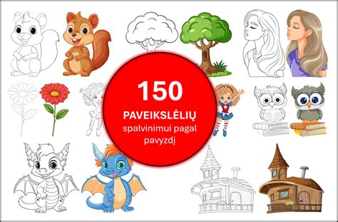 Spalvinimo paveikslėlių pavyzdžiai