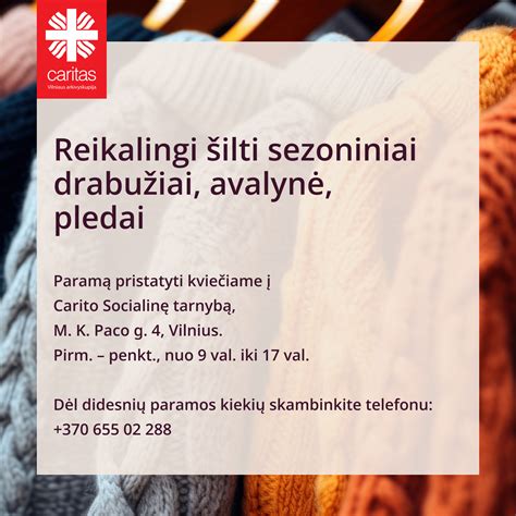 Caritas socialinės tarnybos darbas