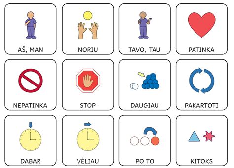 pavyzdžiai alternatyvios komunikacijos simbolių