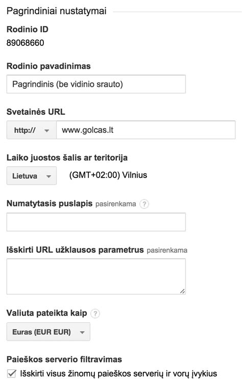 Vartotojo paskyros nustatymai Vinted