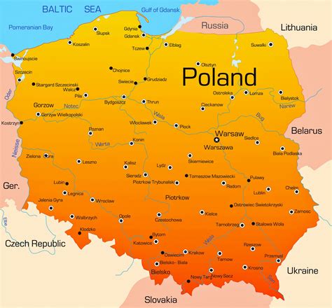 map of Poland with family attractions