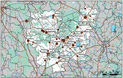 žemėlapis Anykščių rajono savivaldybės