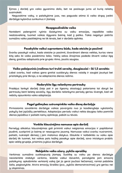 Vaiko ugdymo kontekstų pavyzdžiai darželyje