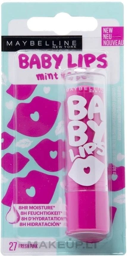 Maybelline Baby Lips lūpų balzamo tekstūra ant lūpų
