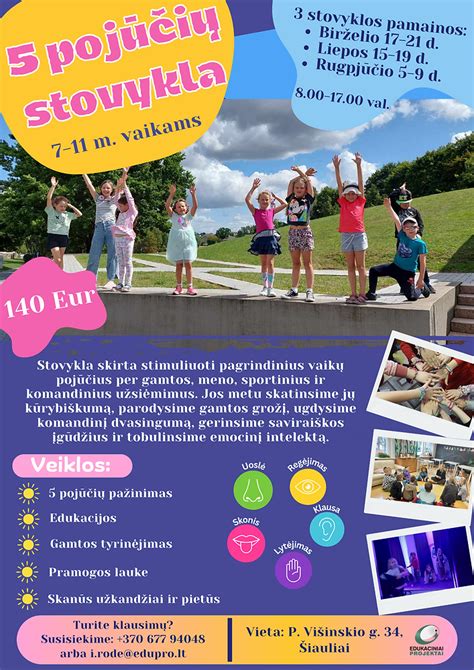 Vasaros stovyklos veiklos Merkinės gimnazijoje